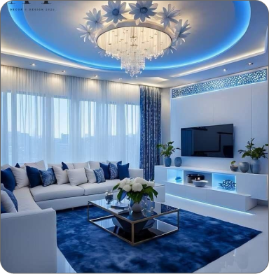 Comfortable office with plants, wooden desk, and two black chairs